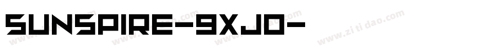 Sunspire-9xj0字体转换