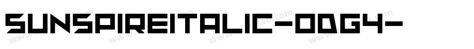 SunspireItalic-odg4字体转换