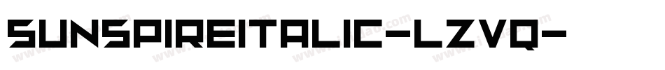 SunspireItalic-lzvq字体转换