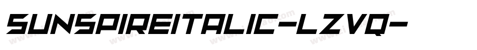 SunspireItalic-lzvq字体转换