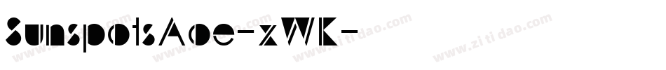 SunspotsAoe-xWK字体转换