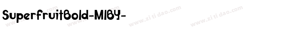 SuperfruitBold-MlBY字体转换