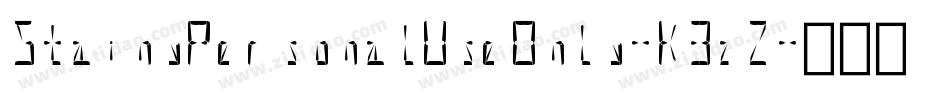 StainyPersonalUseOnly-K3zZ字体转换