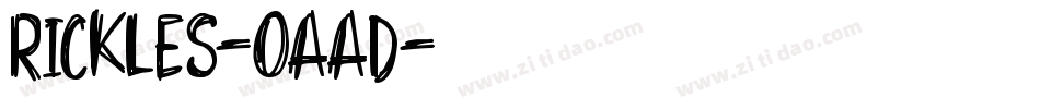 Rickles-OAad字体转换