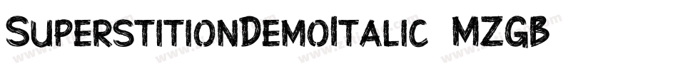 SuperstitionDemoItalic-8MZGB字体转换