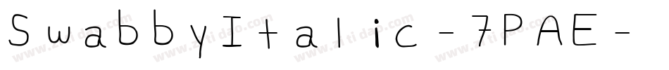 SwabbyItalic-7PAE字体转换