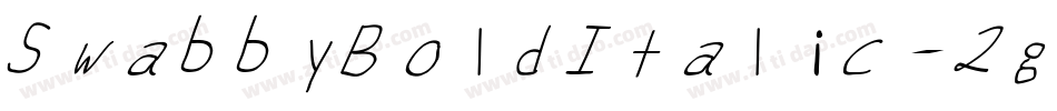SwabbyBoldItalic-2g6W字体转换 SwabbyBoldItalic-2g6W字体转换