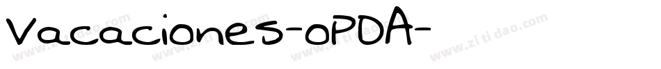 Vacaciones-oPDA字体转换