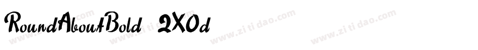 RoundAboutBold-2X0d字体转换