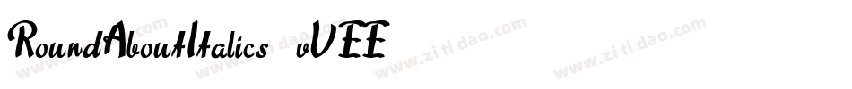 RoundAboutItalics-vVEE字体转换