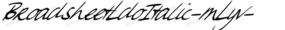 BroadsheetLdoItalic-mLyv字体转换