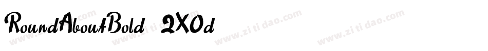 RoundAboutBold-2X0d字体转换