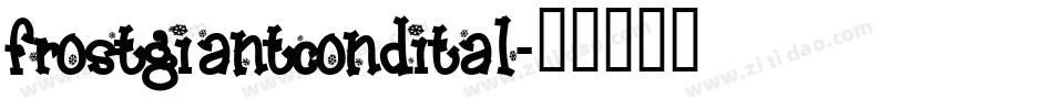 frostgiantcondital字体转换