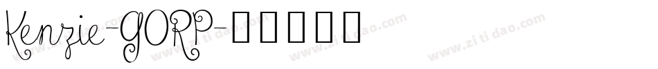 Kenzie-G0RP字体转换