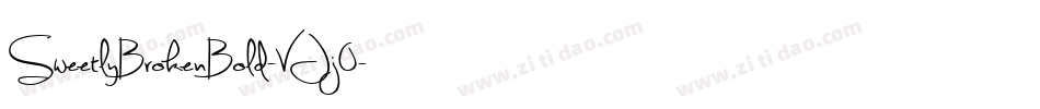 SweetlyBrokenBold-VJj0字体转换