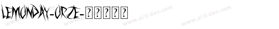 Lemonday-ORZe字体转换