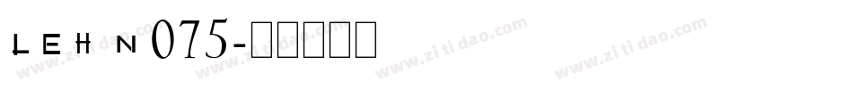 LEHN075字体转换