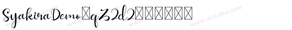 SyakiraDemo-qZ2d2字体转换