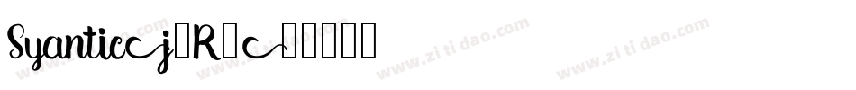 Syantic-j5R0字体转换 Syantic-j5R0字体转换
