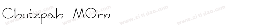 Chutzpah-MOrn字体转换