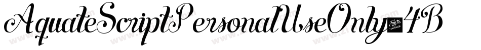 AquateScriptPersonalUseOnly-4BBdp字体转换