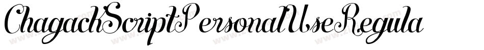ChagackScriptPersonalUseRegular-oWBx字体转换