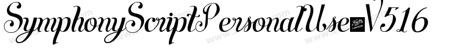 SymphonyScriptPersonalUse-V516字体转换 SymphonyScriptPersonalUse-V516字体转换