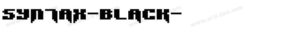 Syntax-Black字体转换