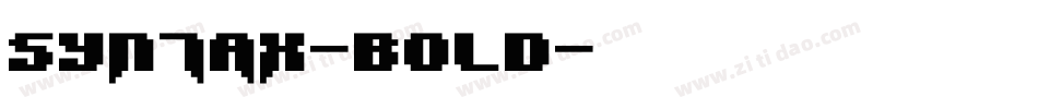 Syntax-Bold字体转换