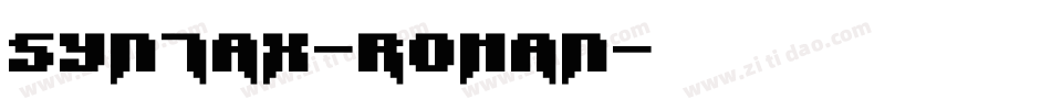 Syntax-Roman字体转换