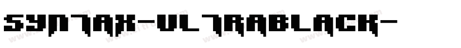 Syntax-UltraBlack字体转换