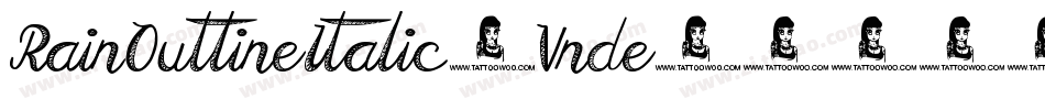 RainOutlineItalic-Vnde字体转换