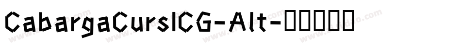 CabargaCursICG-Alt字体转换