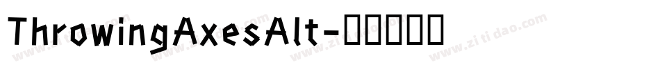 ThrowingAxesAlt字体转换