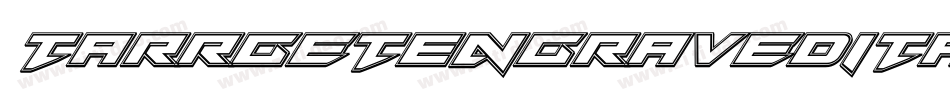 TarrgetEngravedItalic-G20y字体转换