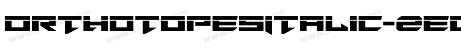 OrthotopesItalic-2eOe字体转换