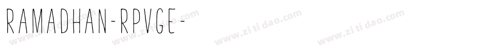 Ramadhan-RpvGe字体转换
