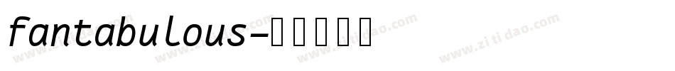 fantabulous字体转换