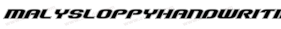 Malysloppyhandwriting-25zW字体转换