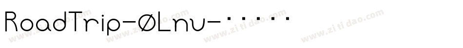 RoadTrip-0Lnv字体转换
