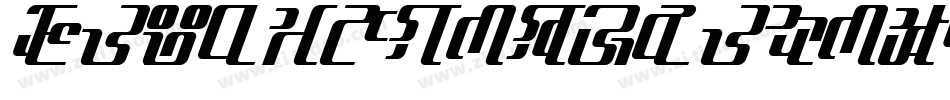 TechFontWideItalic-PVGP字体转换