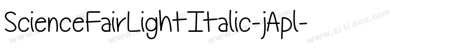 ScienceFairLightItalic-jApl字体转换