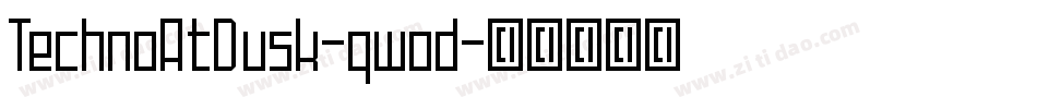 TechnoAtDusk-qwod字体转换