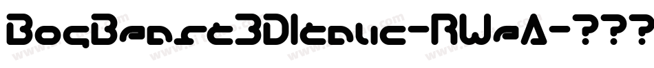 BogBeast3DItalic-RWeA字体转换