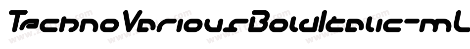 TechnoVariousBoldItalic-mL2A5字体转换