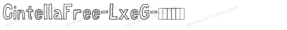 CintellaFree-LxeG字体转换