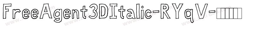 FreeAgent3DItalic-RYqV字体转换