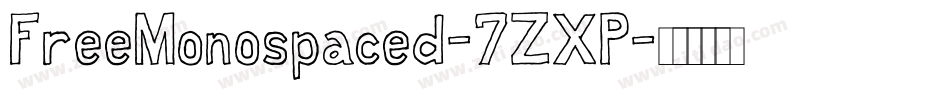 FreeMonospaced-7ZXP字体转换