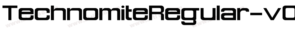 TechnomiteRegular-vOzD字体转换