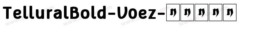 TelluralBold-V0ez字体转换